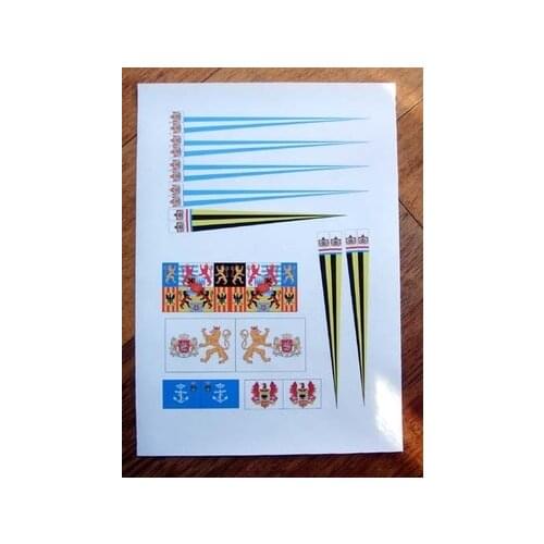 NIDALE Model Classic wooden ship model Flags : Scale 1/80 Dutch royal yacht pirate flags