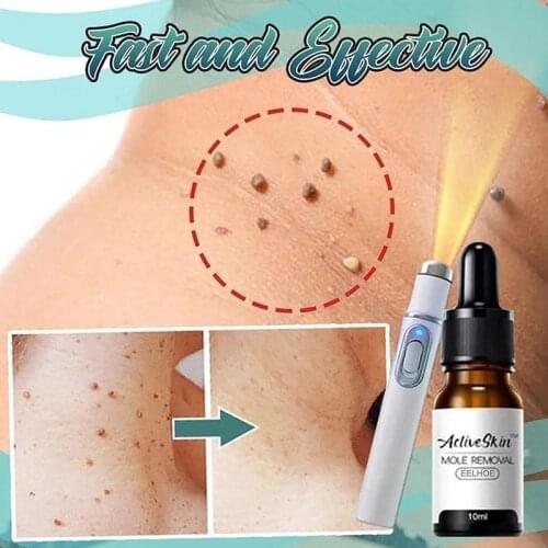 Skin Tag Remover Set Skin Label Removal Essence 10ml & Ionization Carbonized Treatment Pen Painless Wart Removal Set