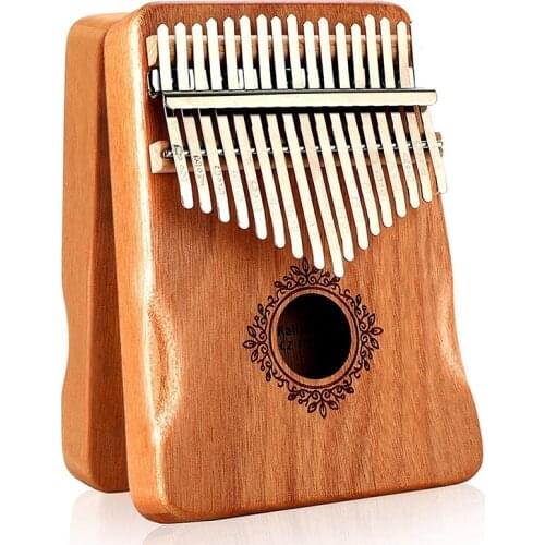 New 17 Keys Kalimba Thumb Piano,Mahogany Wood Finger Piano Musical Instrument,for Kids Adult Beginners