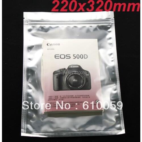 Plastic ziplock bag 220x320mm with transparent front side