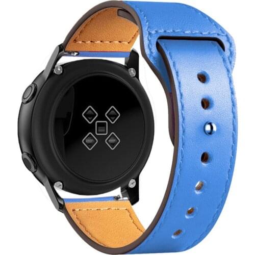 Leather strap for Samsung watch Galaxy watch active 2 44mm/46mm/45mm gear S3 frontier bracelet HUAWEI watch GT/2e/pro band 22mm