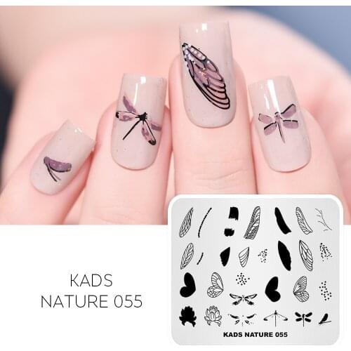 Nail Art Stamping Plate Dragonfly Butterfly Wings Pattern Design Nail Stamping Image Template For DIY Nail Art Decoration
