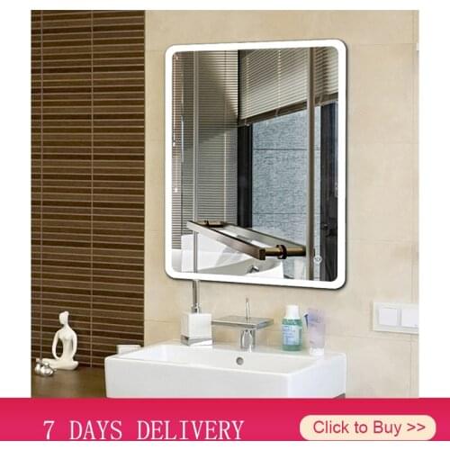 Makeup LED Mirror Bathroom Vanity Cosmetic Miroir Espejo Bath Mirror Anti-fog Wall Mounted Smart Light Mirror Bath Fixture HWC