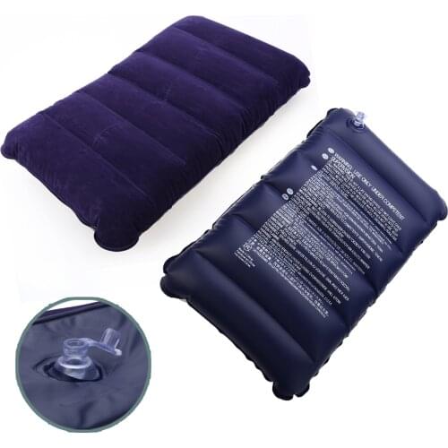 Outdoor 47x30cm Inflatable Pillow Travel Outdoor Comfortable Protect Head Neck Inflatable Air Pillow Cushion Camping Mat New