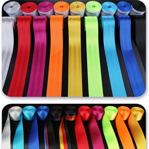 Universal Car Seat Belts Colorful Webbing Strap 3.6m Suitable for Honda BMW Audi Toyota Car Accessories
