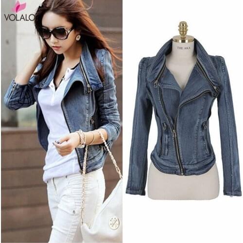 2019 Spring Autumn Winter New Womens Retro Jacket Cowboy Coat Long Sleeves Denim Jacket BF Hip Hop Jean Coat Streetwear