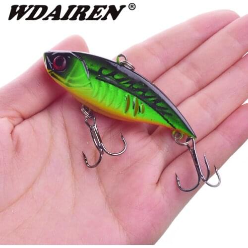 1Pcs VIB sinking Fishing Lure 65mm 11g Hard Bait winter Treble Hooks Wobbler Crankbait Bass Carp pesca Fishing Tackle WD-218
