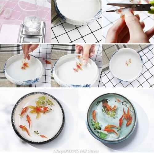 10Pc 3D Real Goldfish Clear Film Sticker For Resin DIY Painting Jewelry Making Jy14 20 Dropship