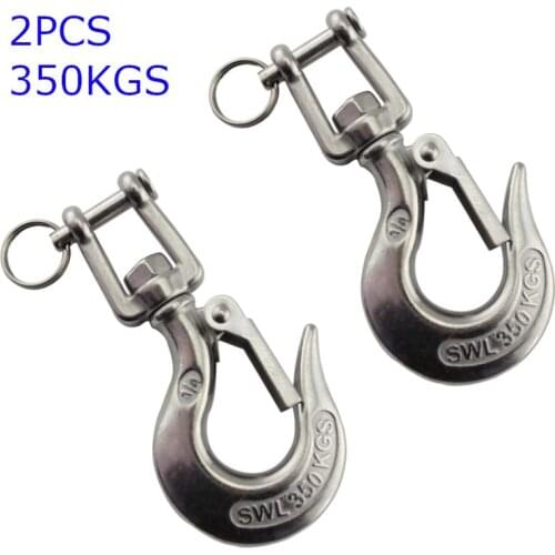 304 Stainless Steel Swivel Eye Lifting Snap Hook cargo crane hooks Working Loading Limit of 350KGS marine rigging hardware