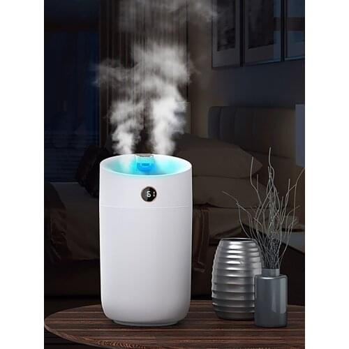 3l Large Capacity Air Humidifier Dual Spray Usb Ultrasonic Aroma Diffuser Color Light Fogger Water Mist Umidificador#db4