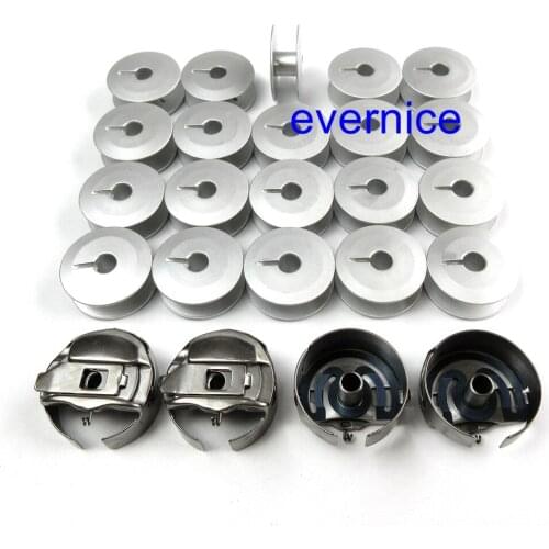 4 Pcs Large Bobbin Cases + 20 Bobbins For Pfaff Grandquilter 18.8 & Tin Lizzie