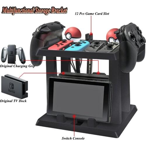 Nintend Switch Accessories Multifunctional Storage Bracket Stand with Game Discs Controller Carrying for Nintendo Switch Gaming