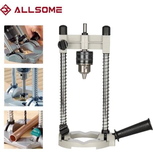 ALLASOME 1.5-13mm Drill Guide Attachment Hand Drill Bracket 45-90° Angle Drill Guide DIY Tool Woodworking