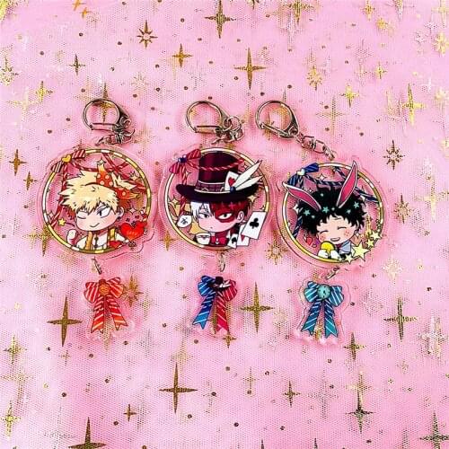 Anime Boku No Hero Academia Midoriya Izuku Bakugou Katsuki Shoto Acrylic Figure keychain Keyring Decoration Collection Model Toy