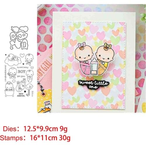 Boy baby 2020 Metal Cutting Dies and Stamps Stencil for DIY Scrapbooking Photo Album Embossing Decorative Craft Die