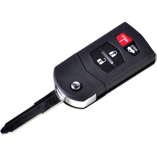 DWCX 4 Button Folding Remote Control Keyless Key Shell Case Fob Housing for Mazda 3 6 2010 -2012 For MX-5 Miata 2006 2007 - 2012