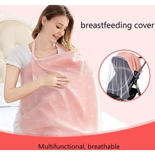 Breathable Baby Feeding Nursing Covers Mum Breastfeeding Nursing Poncho Cover Up Adjustable Privacy Apron Outdoors Nursing Cloth