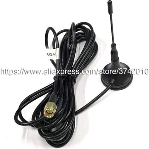New Arrival 3dBi GSM GPRS Antenna 3G Magnetic Base Antenna RG174 3M SMA Male