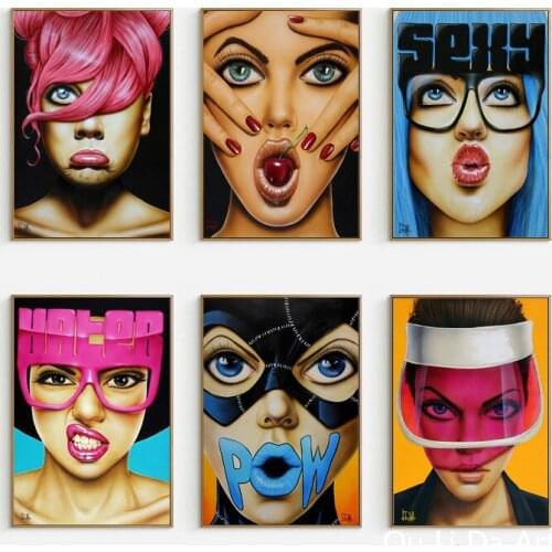 No frame abstract color bar women canvas printings oil painting printed on canvas modern coffee wall art decoration picture