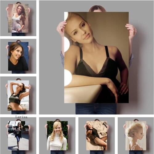 Jessica Alba Tv Movie Star Poster Beauty Wall Art Canvas Painting Nordic Decoration Picture for Hotel Bar Cafe Living Room
