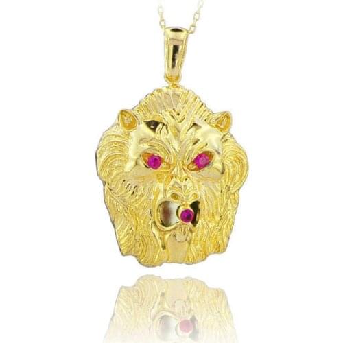 Lion Necklace 925 Sterling Silver Unisex Animal Necklace