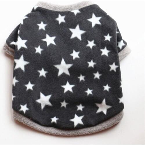 Soft Dog Clothes Star Print Puppy Pet Clothes Fleece Clothing for Small Medium Dog Pets Clothing Cat Rabbit Dog Coat Jacket York
