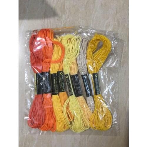 New 8Pcs Mix Colors 8Meters Cross Stitch Cotton Sewing Skeins Craft Embroidery Thread Floss Kit DIY Sewing Tools Accessories