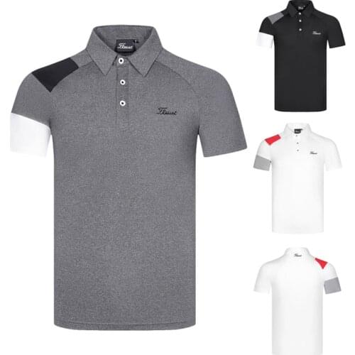 Golf clothing mens golf wear outdoor sports clothing tops quick-drying breathable casual lapel Polo short sleeves