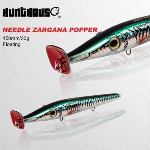 Hunt house needle zargana 150 popper pencil lures long cast pencil baits floating fishing topwater lure top water lure ice fish