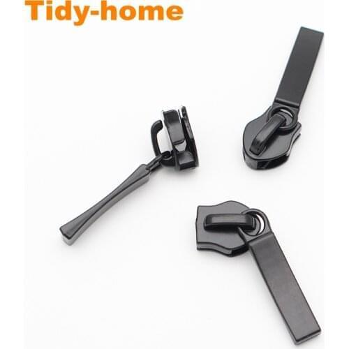 Wholesale 500pcs/lot No.5 Black Nylon Zipper Sliders Zipper Puller Zipper Head For #5 Nylon Zipper Repair Kit For Backpack Coat