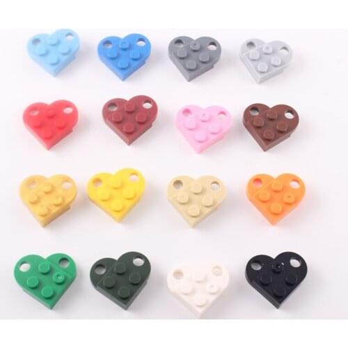 Cute Love Heart 2Pcs Brick Pendant Necklace for Couples Friendship Women Men Girl Boy Valentines Day Jewelry Gift