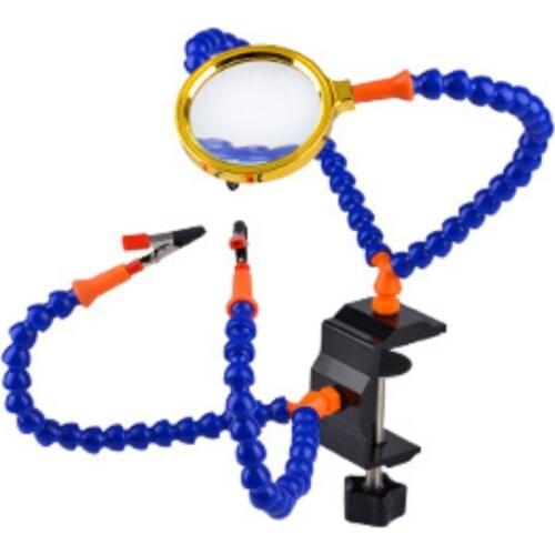Soldering Holder Flexible Arm 4 Helping Hand Magnifier Soldering alumin Station Holder for Repair Tools PCB Board Fixed Clip