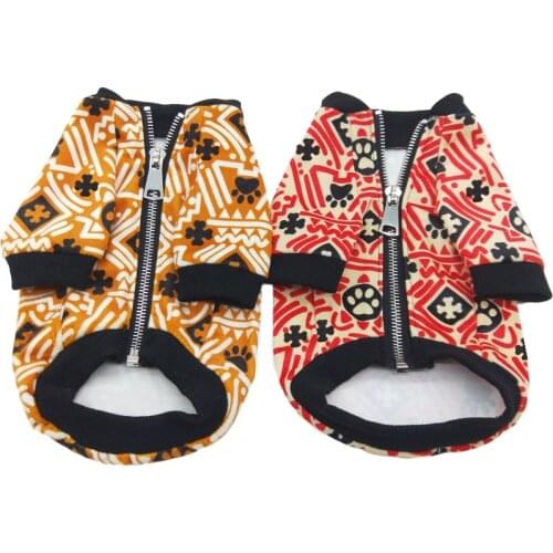 Luxury design Pet dogs Clothes pets paw pattern jacket For Small Dogs Puppy Cat Costumes French Bulldog Bichon Clothing