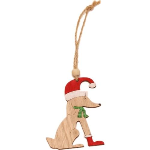 Christmas Wooden Tree Car Hanging Pendant Small Animal Ornament Creative Resin Pendant Small Pendant Ornament Efficiently