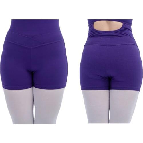 Retail Wholesale Royal Blue and More Colors Cross Band Cotton/Lycra Dance Shorts/Dance Shorts for Sale