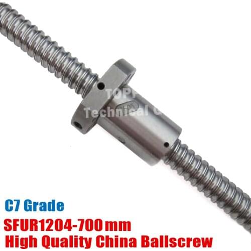 SFU1204 700mm Ballscrews +1pcs 1204 ball nut bk/bf10 end machined CNC parts Woodworking Machinery Parts