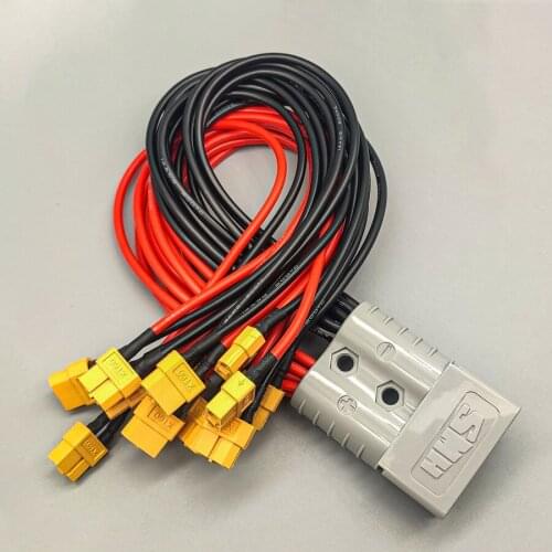 SMH 120A600V plug to HM XT60 female, one out of 12 strands power connector, shunt plug, one out of multiple strands