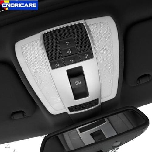 Car Styling Front Reading Light Frame Decoration Sticker Trim For Mercedes Benz C Class W204 2011-14 Interior Roof Lamp Decals