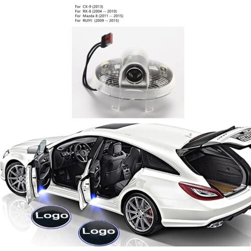 2pcs LED Car Door Welcome Light Auto Emblem Shadow Lamp for Mazda 8 (2011-2015) RUIYI (2009-2015)RX-8(2004-2010) CX-9(2013)