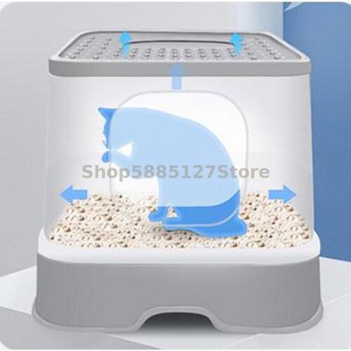 Cat Litter Basin Fully Enclosed Drawer Top In Splash Proof Deodorant Deodorant Large Super Cat Sand Cat Toilet Cat Supplies