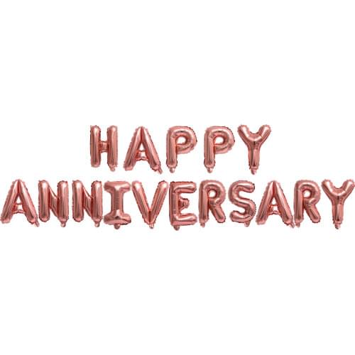 1set 16pcs 16inch HAPPY ANNIVERSARY Letter Foil Balloons Aluminum Balloon Anniversary Memorial day Party supplies