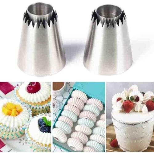 1Pcs Sultan tube Russian Pastry Tip Icing Piping Stainlessl Steel Nozzles Large Icing Piping Nozzles Cupcake BakinTool