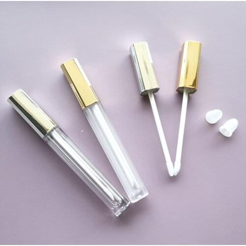 100pcs 4.5ml Empty Lip Gloss Tubes Containers Mini Refillable Lip Gloss Balm Bottles with Multicolored Bottle Caps