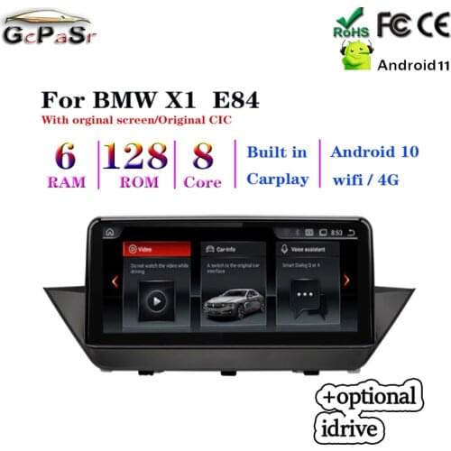 1920*720 HD 6G+128G android 11 Car Radio Player Pantalla GPS Navigation For BMW X1 E84 CIC 2009-2015 Radio GPS