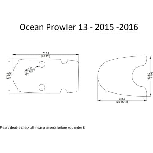2015 -2016 Ocean Prowler 13 Kayak Boat EVA Decking Mat Pads Kit 1/4"