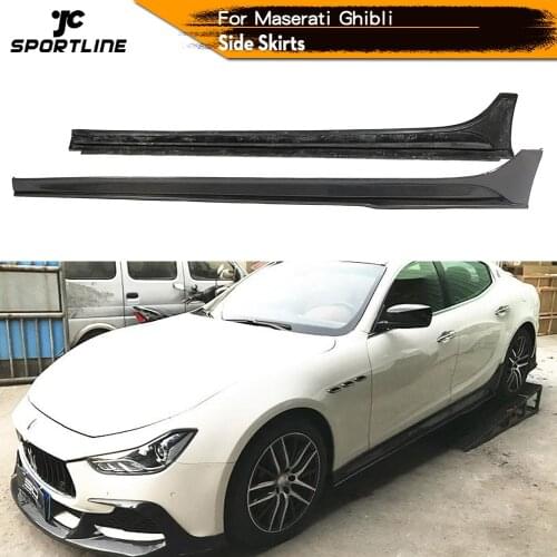 Bumper For Maserati Ghibli 4 Door Sedan 2014-2016 Carbon fiber side skirt bumper cover protection cover spoiler lips