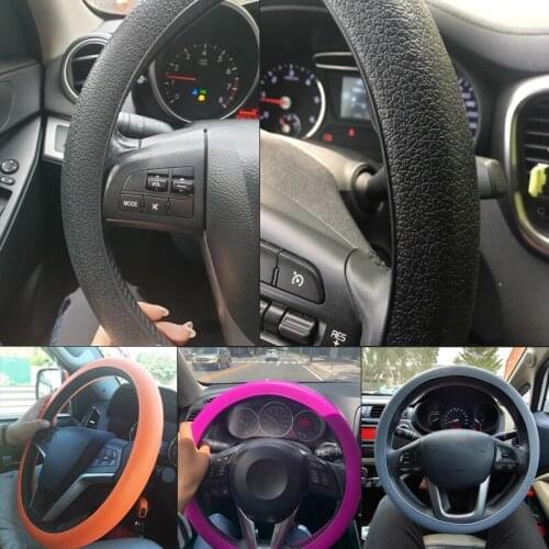 Для автомобиля Car Styling Universal Silicone Steering Wheel Glove Cover Texture Soft Multi Color Soft Interior Car Accessories