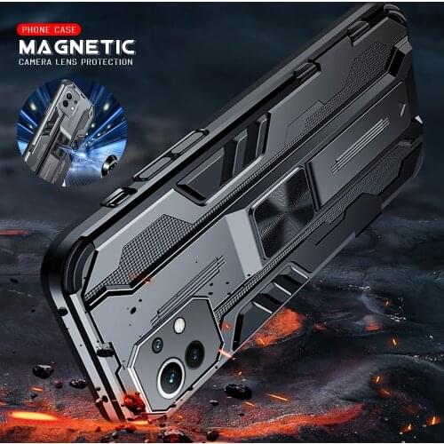 Magnetic Holder Armor Case For Xiaomi Mi 11 lite 11Lite Xiomi Mi11 Lite Xiaomi11lite Phone Covers Shockproof Back Coque Fundas