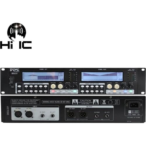 DEQ -231 Digital Dual 31CH Segment Equalizer EQ Balanced Mixer Stage Professional Tone