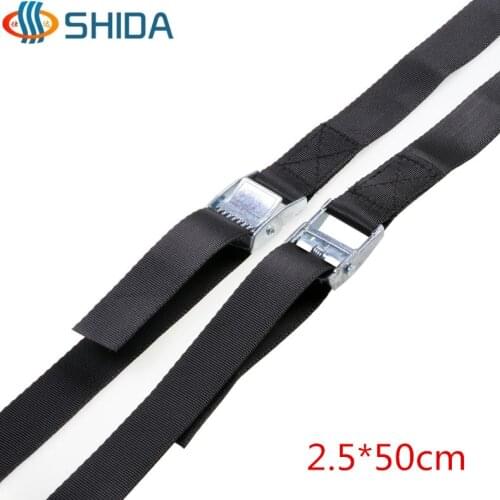 Hot Sale 5pcs/lot 2.5cm*50cm Ratchet Metal Cam Buckle Tie Down Luggage Load Strap Cargo Lashing Belt Strap Free Shipping